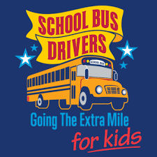 Image of a school bus thanking drivers for going the extra mile