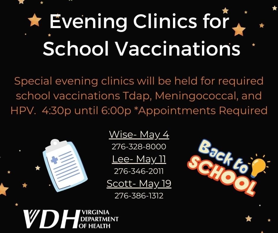 Image showing dates for vaccination clinics by appointment
