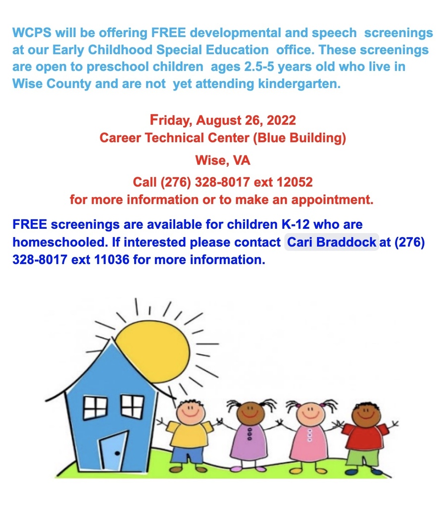 Flyer for Early Intervention Screening call 2763288017 for more information