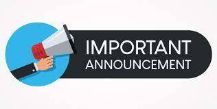 Image that says Important Announcement