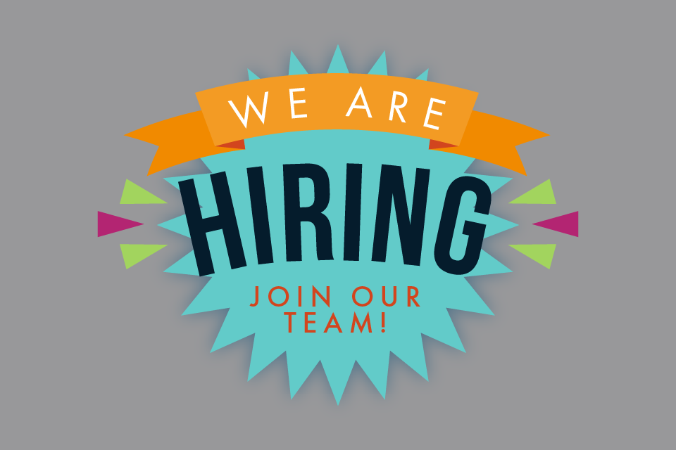 Image that says we are hiring and encourages people to join our team