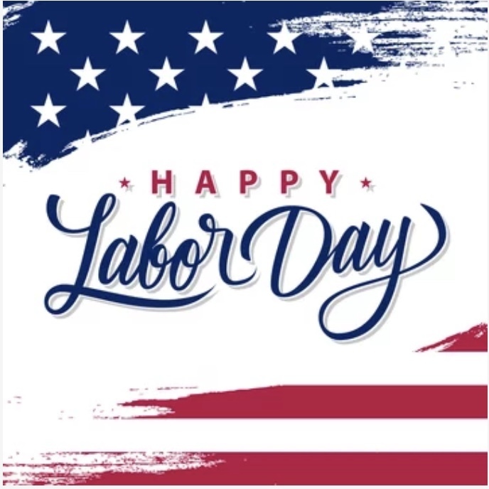 Image that says Happy Labor Day